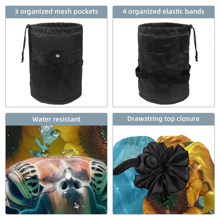 drawstring pouch bucket barrel cosmetic makeup bags travel organizer Bag – Make Up INVODA Cosmetic Bags Drawstring Barrel