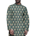 thumbnail image 4 of Atasi Printed Designer Rayon Button Down Casual Kurta With Pajama For Men, 4 of 4