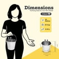 thumbnail image 2 of 4 Quart Stainless Steel Flat Sided Bucket with Dual Hooks | 1 gal Durable Food & Water Bowl for XL Dogs, Cats, Goat & Livestock | Fits kennel Cage Critter Crate | Hanging Utility Pet Pail, 2 of 9