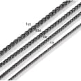 thumbnail image 5 of Fashion 3-6.5MM Black Moissanite Necklace for Men Women Round Cut S925 Sterling Silver Diamond Necklace Tennis Ideal for Daily Wear Cocktail Party 16-24 Inch, 5 of 9
