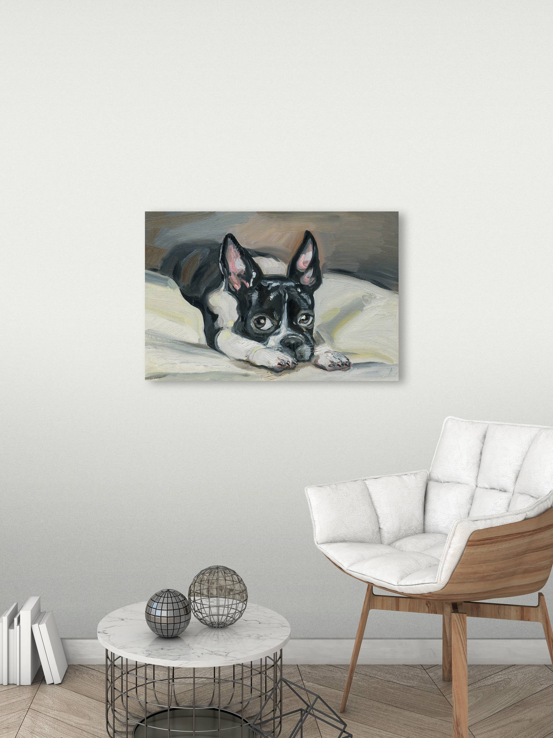 Marmont Hill Frenchie Eyes Canvas Wall Art