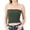 ARMY GREEN, variant on "Women Strapless Pleated Solid Colors Smocked Bandeau Sexy Tube Crop Tops (NAVY, Small)"