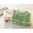 thumbnail image 3 of Girl Boy Striped Sweater Romper Round Neck Long Sleeve Romper Jumpsuit Cute Cotton Baby Clothes Boy Girl Winter Outfit for Kids 6-9 Months, 3 of 3