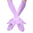 thumbnail image 2 of Fdelink Women'S Long Satin Finger Gloves Elbow Length 1920S Opera Bridal Dance Gloves Arm Sleeve (Purple), 2 of 5