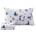 thumbnail image 3 of Great Bay Home Turkish Cotton Printed Flannel Sheet Set  (Twin XL, Print - Winter Days), 3 of 5