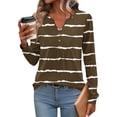 thumbnail image 2 of Plebaso Women's V Neck Tunic Tops Casual Long Sleeve Flowy Tshirts Print Loose Dressy Blouses for Women, 2 of 5