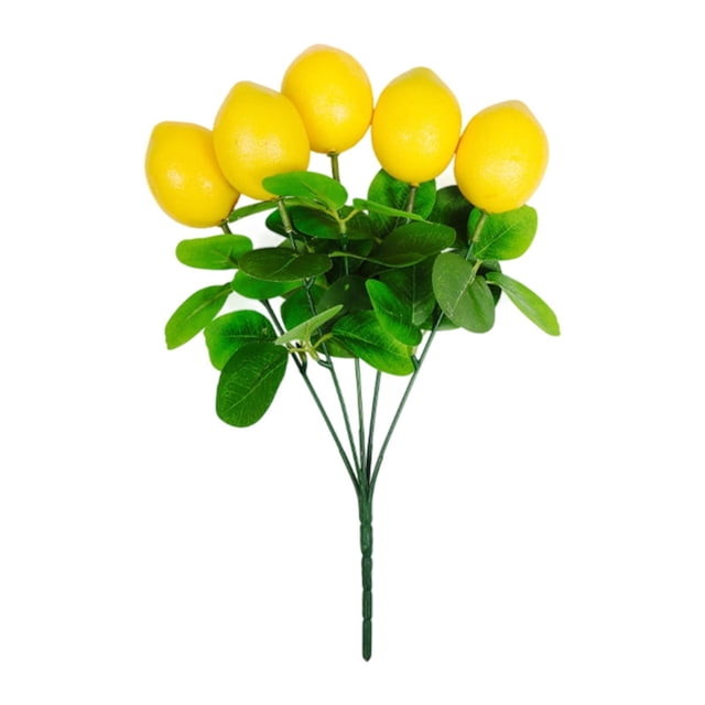 Rama de limón artificial Planta de limón falsa Elegante vívida con hojas realistas para Estilo B