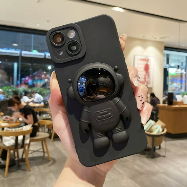 3D Astronaut Stand Liquid TPU Solid Anti-drop Protective Phone Case For,iPhone14/14Plus/14Pro/14ProMax ,iPhone13/13Mini/13Pro/13ProMax ,iPhone12/12Mini/12Pro/12ProMax, ,iPhone11/11Pro/11Pro Max ,iPho