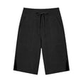 thumbnail image 3 of Womens Bermuda Shorts Drawstring Waist Athletic Loose Casual Running Comfy Summer Shorts with Pockets by Yigetop Black 2XL, 3 of 6
