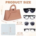 thumbnail image 2 of Bolsa de gafas con asa, estuche de cuero para gafas de sol con paño de limpieza, adecuado para hombres y mujeres (Rosa), 2 of 7