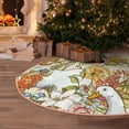 thumbnail image 5 of Fuzoiu Ducks and Flowers Print Christmas Tree Skirt,Xmas Christmas Decorations,Xmas Tree Mat for Farmhouse Holiday New Years Home Party Decor Tree Rugs-36", 5 of 6