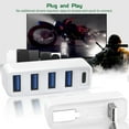 thumbnail image 4 of 5 Ports USB Hub for Xbox Series X|S, High Speed USB Hub Splitter Expansion Adapter for Xbox Series X|S Accessories, with 4 USB 2.0 Port + 1 Type C Port(White), 4 of 7