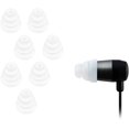 thumbnail image 1 of GHSDFBB Triple Flange Conical Replacement Silicone Earbuds 4 Pairs (Set of 8 Pieces). Compatible with Most in Ear Headphone Brands. Size: Medium. Color: Transparent, 1 of 1