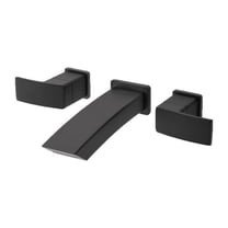 Open Box Pfister LG49DF3B Kenzo 2-Handle 8" Wallmount Bathroom Faucet in Matte Black