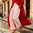 thumbnail image 5 of Shihyeh Women's Wide-Leg High-Waist Pants Front Seam Pocket Tailored Dressy, 5 of 6