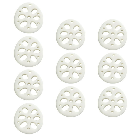 LEDMOMO 10pcs Lotus Root Slices Pendant for Jewelry Making Accessories Resin Transparent Beads 28MM