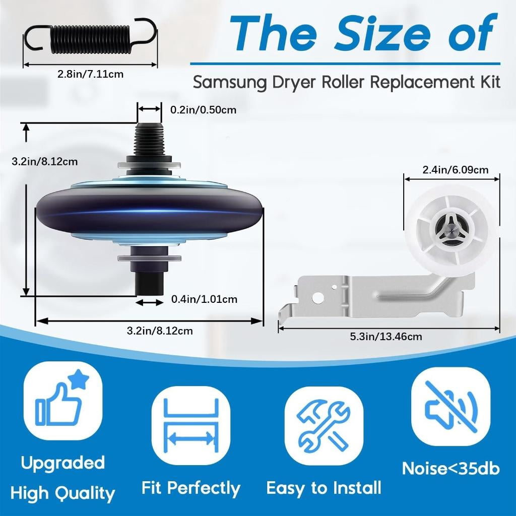 Osdhezcn Professional Dryer Repair Set Includes Drum Belt Wheel Spring Hardware