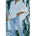 thumbnail image 2 of POGLIP Kimono Chic Blanc pour Femme à Ourlet Haut-Bas, 2 of 6