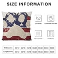 thumbnail image 5 of YINGXI Dog Paw Heart Stars Throw Pillow Cover, America Flag Decor Cushion Case for Sofa Couch 20x20in, 5 of 5