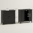 thumbnail image 3 of Favory 2 - Door Under Sink Bathroom Cabinet with Shelf, Pedestal Sink Vanity Cabinet for Bathroom Storage & Organization,Black, 3 of 10