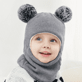 thumbnail image 1 of Gorros y bufandas para niños, además de terciopelo, orejeras gruesas,, 1 of 5