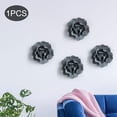 thumbnail image 4 of Decoración de pared con flores de cerámica 3D para el hogar, colgante para baño s gris, 4 of 8