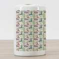 thumbnail image 3 of City Ceramic Toothbrush Holder, Big Ben Eiffel Tower of Liberty Colosseum Doodle Sketch Tourist Attractions, Decorative Versatile Countertop for Bathroom, 4.5" X 2.7", Multicolor, 3 of 4