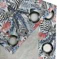 thumbnail image 4 of Ambesonne Watercolor Grommet Curtain, Flamingo with Zebra, 50" x 96", Blue Black Coral, 4 of 6
