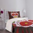 thumbnail image 5 of Ambesonne Sugar Skull Quilted Bedspread Set 2 Pcs, Catrina Art Ornate, Twin Size, Multicolor, 5 of 6
