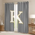 thumbnail image 2 of Erosebridal Initial K Letter Black Out Curtains for Kids, Abstract Lines Curtains Pack of 2 (42x63 Each), 2 of 6
