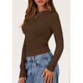 thumbnail image 3 of Camisas de Manga Larga PRETTYGARDEN Mujer Otoño 2025 Marrón XS, 3 of 8