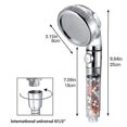 thumbnail image 2 of Shower Head High Pressure Shower Head Anti Limescale Filtering Shower Head, Universal Water Saving Hand Shower Massage Shower Suitable for Bathroom(si, 2 of 5