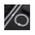 thumbnail image 2 of Cadenas Y Brazalete Cubana De Hip Hop Para Hombre 50cm+20cm Xtellar blanco, 2 of 4