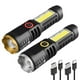 thumbnail image 1 of Lámpara XPE COB LED Linterna impermeable para acampar de antorcha de 4 modos para exteriores (Plata), 1 of 4