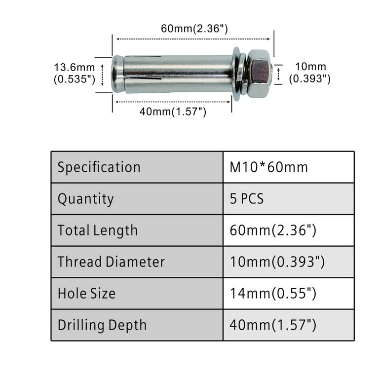 10mm Anchor Bolt Drill Bit Size edu.svet.gob.gt