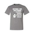 thumbnail image 2 of Wild Bobby, Office Dwight Quote Before I Do Anything, Pop Culture, Men Graphic Tee, Heather Grey, Small, 2 of 4