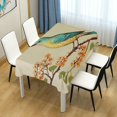 thumbnail image 7 of GZHJMY Bird Flowers Rectangle Tablecloth, Waterproof Stain Wrinkle Resistant Washable Polyester Table Cover for Picnic Dinner Holiday Kitchen Party Decor, 60 x 120 in Home Decor, 7 of 7