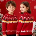 thumbnail image 5 of XIMIN Christmas Ugly Sweater for Kids Sweater Girls Boys Crewneck Cute Fuzzy Funny Wintertime and Holiday Parties Knitted Pullover Fair Isle Sweaters Pullover Jumper, 5 of 7