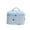 Sky blue, variant on Cute Bow Printed Makeup Bag Women Zipper Cosmetic Organizer Handbag Box Shape Portable Toiletry Case For Girls