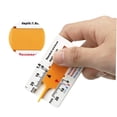 thumbnail image 3 of Generic 4pcs Yellow Tire Tread Depth Gauge Set Plastic Portable Calibrated, 3 of 6