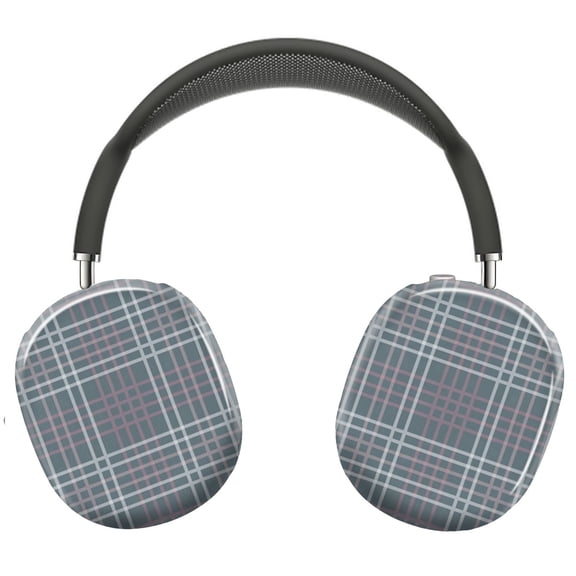 Protective Cover for AirPods Max Pink And Grey Plaid=4 Headphones Aesthetic Print Snap On Cases