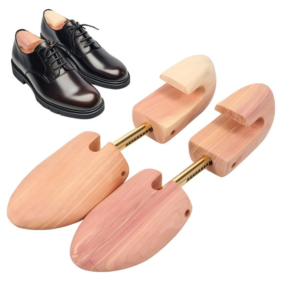 2Pcs 11.61/12.99in Wooden Shoe Stretcher Cedar Shoe Trees for Men Women Adjustable Boot Stretcher for Sneakers Boots Closet