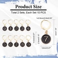 thumbnail image 2 of 20 Pcs Number 0~9 Stitch Markers, Alloy Enamel Number Stitch Marker Charms Flat Round Removable Locking Stitch Marker for Knitting Weaving Sewing Accessories Quilting Jewelry Making, Black, 2 of 6