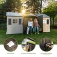 thumbnail image 4 of Lifetime Lockable DIY Polyethylene Outdoor Storage Shed, 106.5 sq. ft.,15' x 8' Tan & Gray (60465), 4 of 10