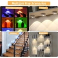 thumbnail image 5 of Rechargeable RGB Puck Lights with Remote Control, 500mAh Battery Operated Tap Lights, Dimmable Touch Under Cabinet Lighting, LED USB Shelf Light, 5 of 8
