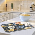 thumbnail image 6 of Yayeee Dish Drying Mat for Kitchen Counter Ultra Absorbent Easy Clean Pad 24x18", Navy Floral Pattern, 6 of 7