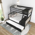 thumbnail image 6 of Max & Lily Bunk Bed Twin over Full with Trundle, Solid Wood Scandinavian Style Bunk Beds for Kids, 6 of 11