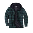thumbnail image 4 of COOFANDY Men's Flannel Shirt Jacket Warm Quilted Lined Hooded Long Sleeve Plaid Shirt Jackets, 4 of 6