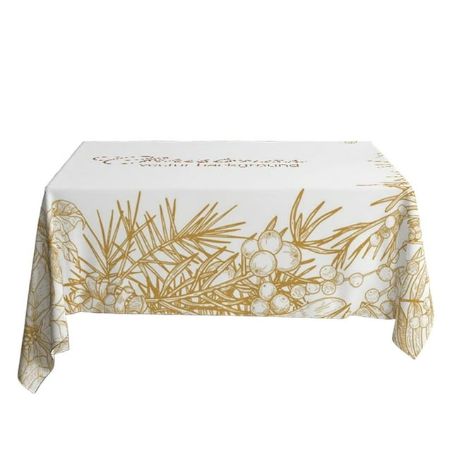 DEBGFS Christmas Tablecloth Dustproof Add Atmosphere Square European Style Creative Printing Table Protector Cover Daily Use,70x70cmz