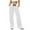 01 White, variant on Fewfanhot Womens Pants Velvet Drawstring Waist Wide Leg Casual Lounge Pant